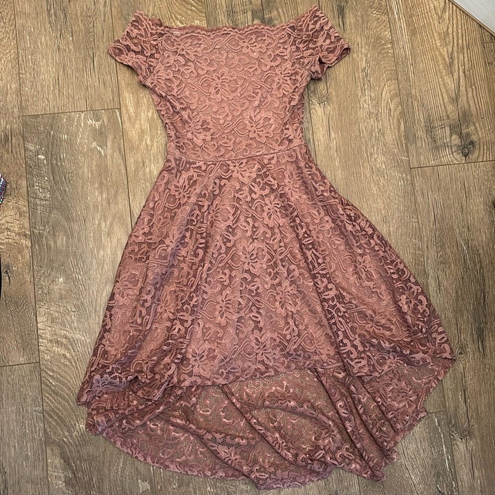 Windsor off shoulder lace dress